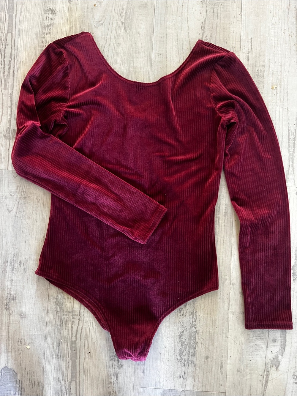 Corduroy leotard top